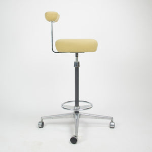 SOLD George Nelson Herman Miller Perch Drafting Stool Chair 1960's Fabric MINT!