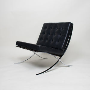 SOLD Knoll Mies Van Der Rohe Barcelona Chair Black Leather