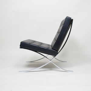 SOLD Knoll Mies Van Der Rohe Barcelona Chair Black Leather