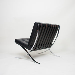 SOLD Knoll Mies Van Der Rohe Barcelona Chair Black Leather