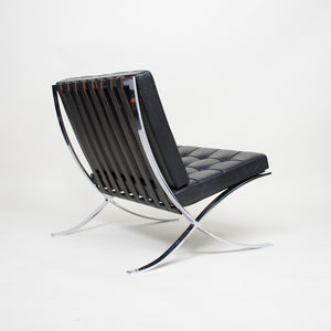 SOLD Knoll Mies Van Der Rohe Barcelona Chair Black Leather