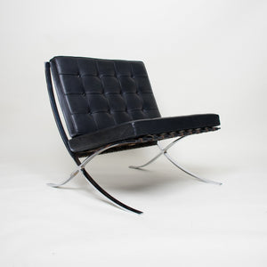 SOLD Knoll Mies Van Der Rohe Barcelona Chair Black Leather