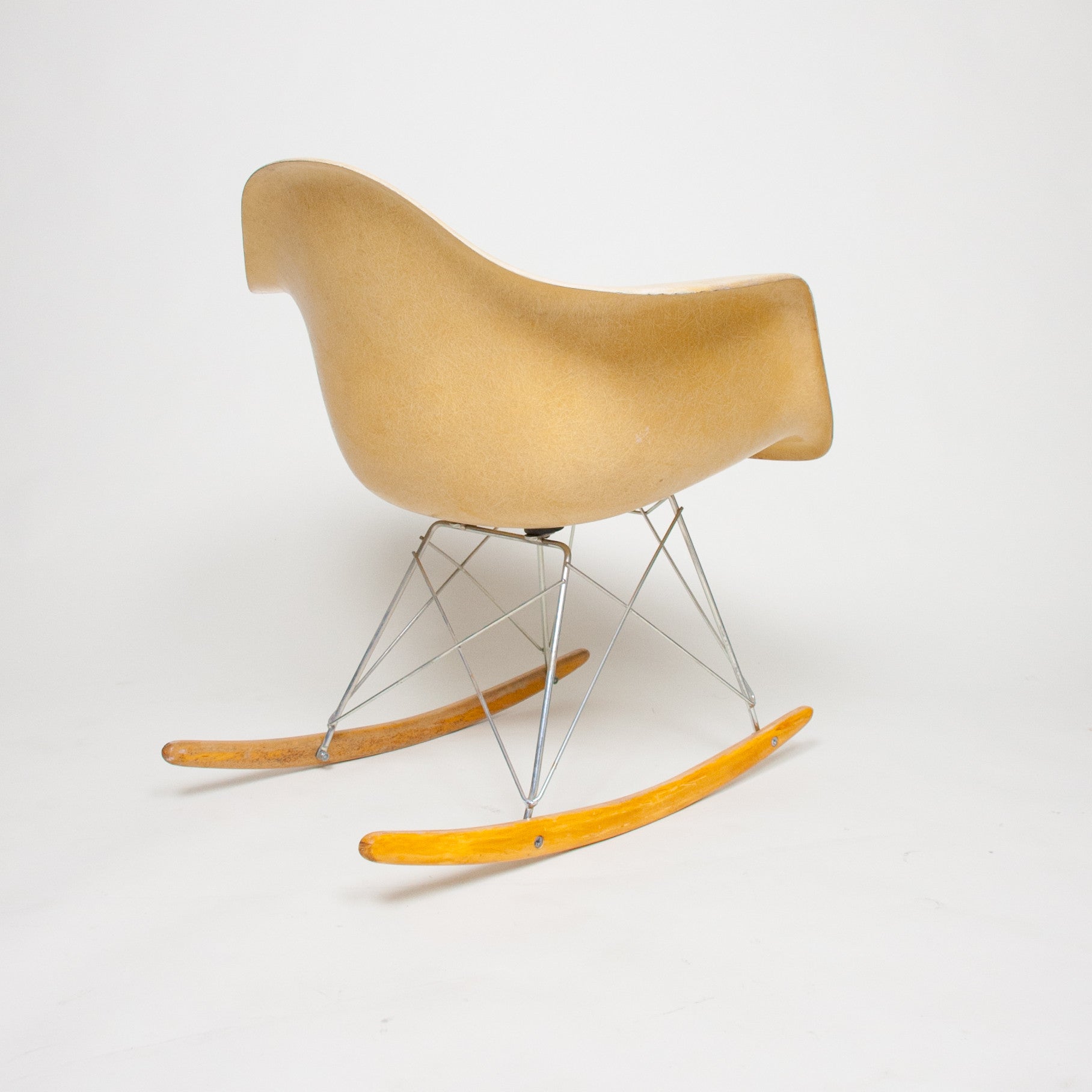 SOLD Eames Herman Miller Rocker Rocking Arm Shell Chair Marked Rare Vintage Example