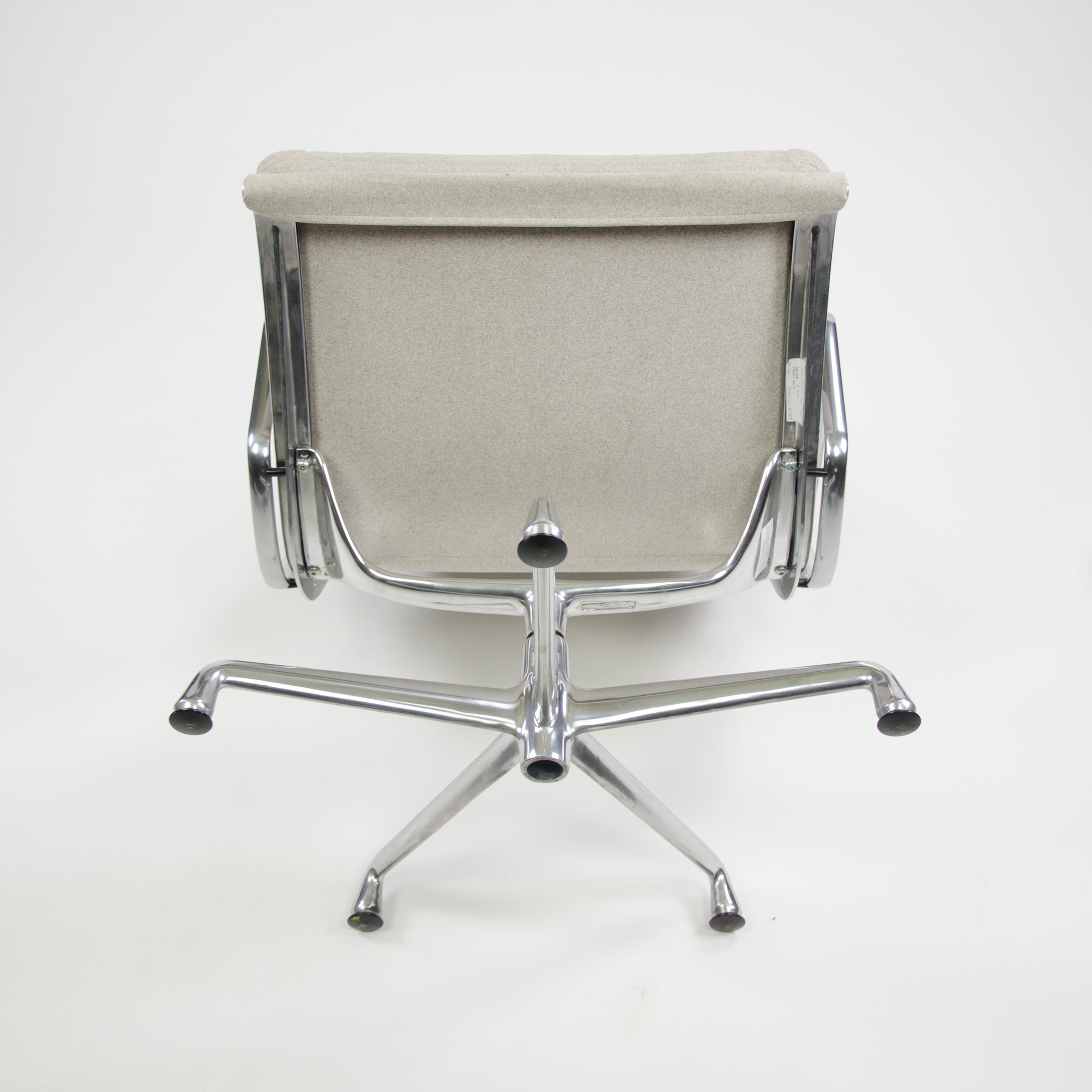 SOLD Herman Miller Eames Soft Pad Aluminum Group Lounge Chairs Fabric 2x MINT 2006