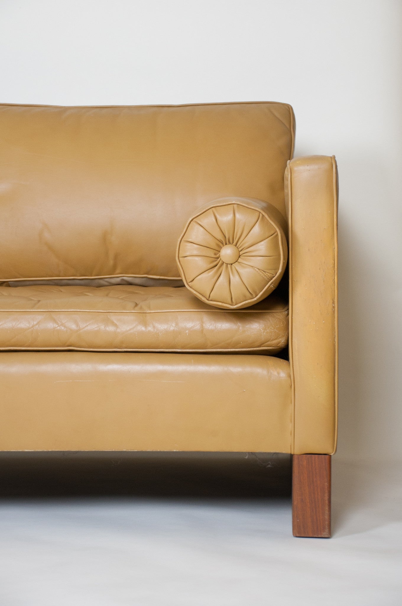 SOLD Mies Van Der Rohe For Knoll Leather Sofa Vintage RARE