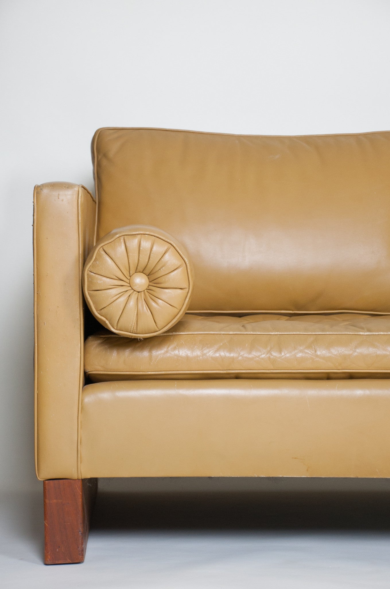 SOLD Mies Van Der Rohe For Knoll Leather Sofa Vintage RARE