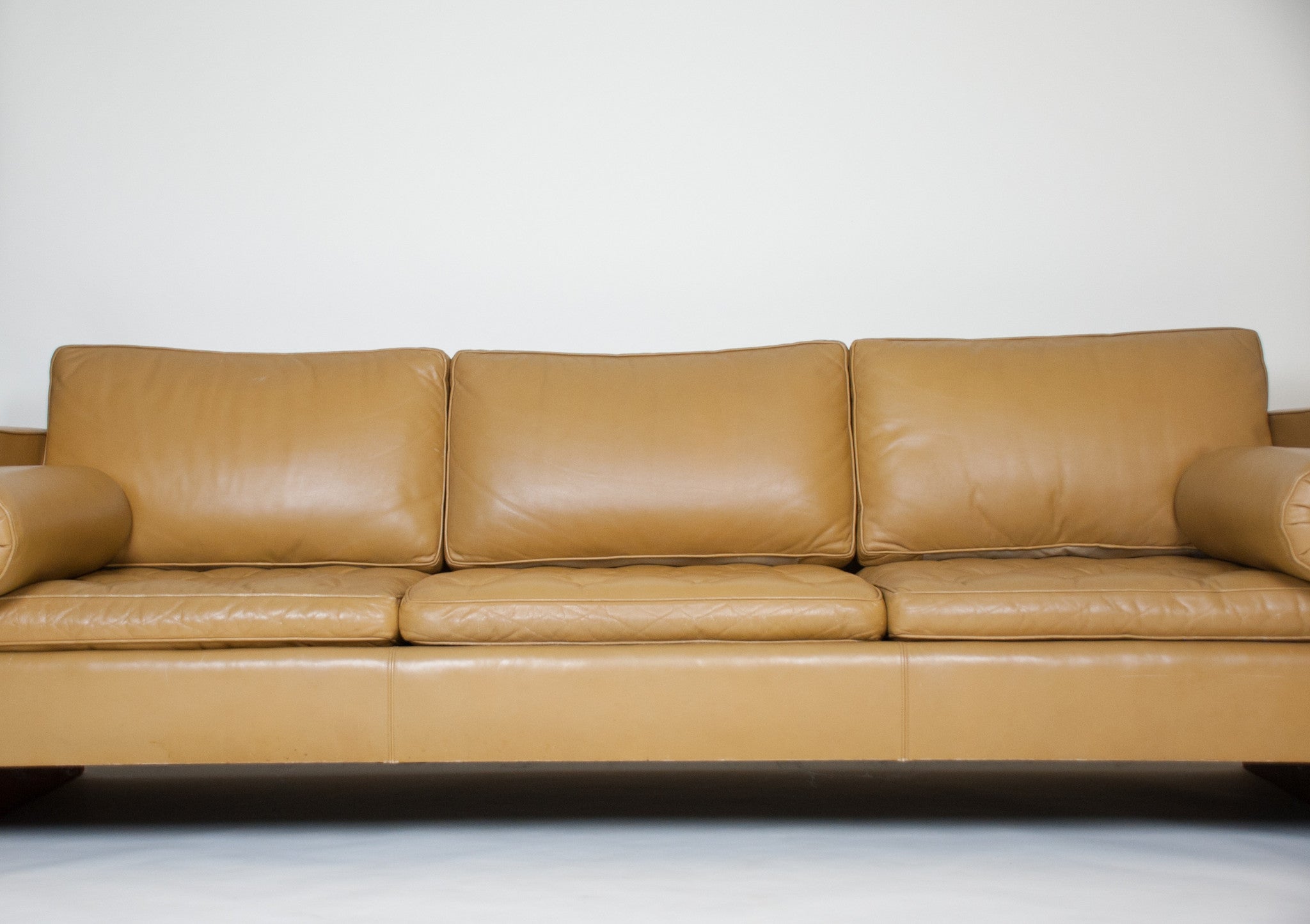 SOLD Mies Van Der Rohe For Knoll Leather Sofa Vintage RARE