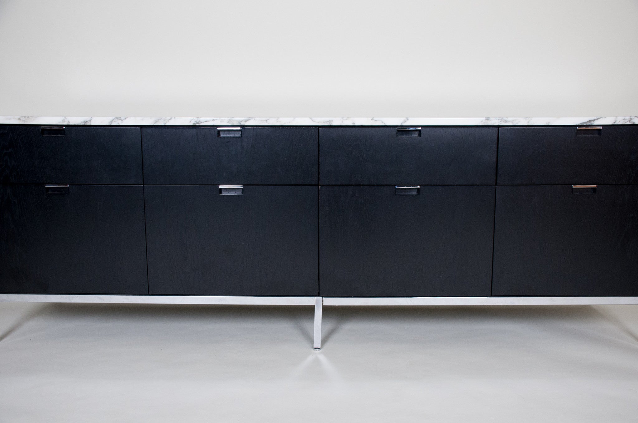 SOLD Florence Knoll Wood and Marble Credenza Cabinet Sideboard, Like New!