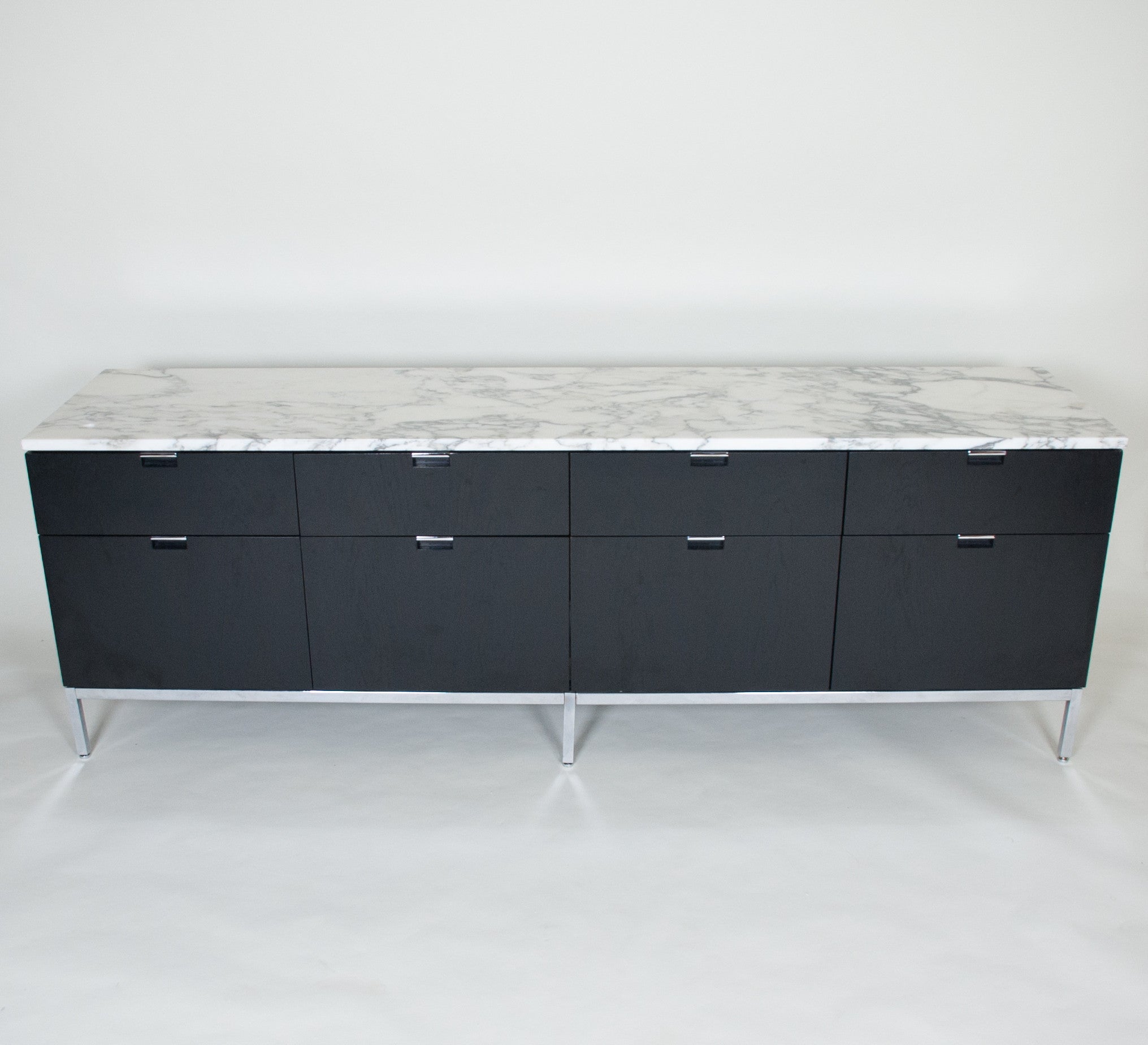 SOLD Florence Knoll Wood and Marble Credenza Cabinet Sideboard, Like New!