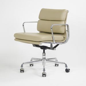 SOLD Herman Miller Eames Soft Pad Aluminum Group Chair Tan Leather MINT 2007 2x Avail