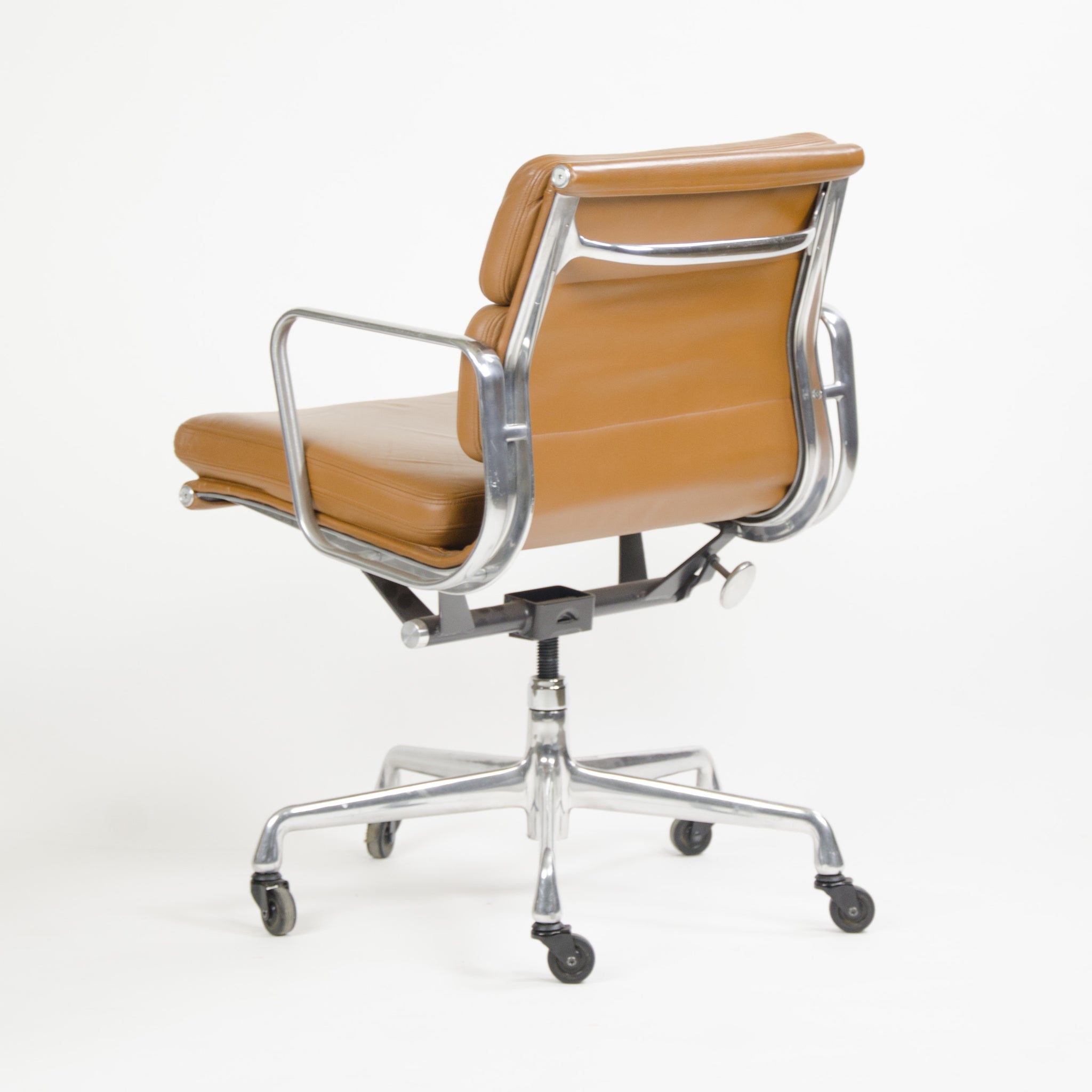 SOLD Herman Miller Eames Soft Pad Aluminum Group Chair Cognac Leather 2007 1x Avail