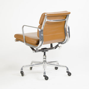 SOLD 2006 Eames Soft Pad Management Chair by Charles and Ray Eames for Herman Miller in Cognac Leather