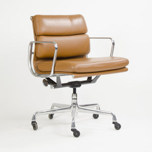 SOLD Herman Miller Eames Soft Pad Aluminum Group Chair Cognac Leather 2007 1x Avail