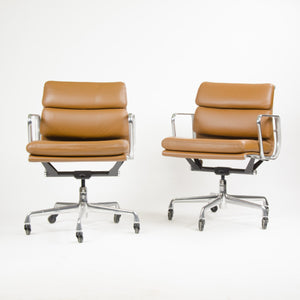 SOLD Herman Miller Eames Soft Pad Aluminum Group Chair Cognac Leather 2007 1x Avail