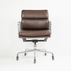 SOLD Herman Miller Eames Soft Pad Aluminum Group Chair Brown Leather 2006 2x Avail