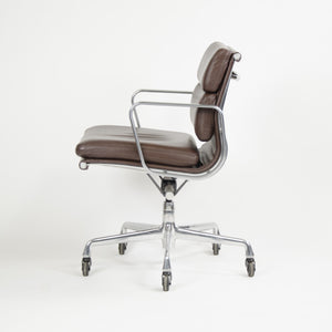 SOLD Herman Miller Eames Soft Pad Aluminum Group Chair Brown Leather 2006 2x Avail