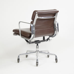 SOLD Herman Miller Eames Soft Pad Aluminum Group Chair Brown Leather 2006 2x Avail