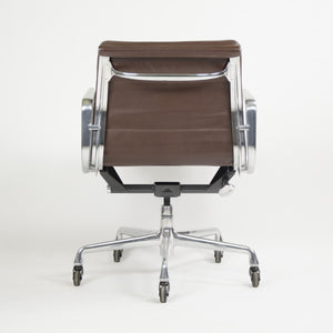 SOLD Herman Miller Eames Soft Pad Aluminum Group Chair Brown Leather 2006 2x Avail