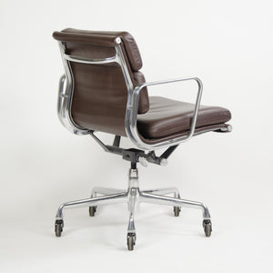 SOLD Herman Miller Eames Soft Pad Aluminum Group Chair Brown Leather 2006 2x Avail