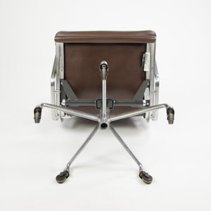 SOLD Herman Miller Eames Soft Pad Aluminum Group Chair Brown Leather 2006 2x Avail