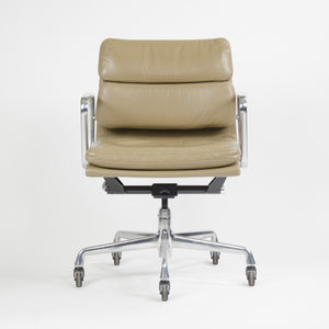 SOLD Herman Miller Eames Soft Pad Aluminum Group Chair Tan Leather 2000's 1x Avail
