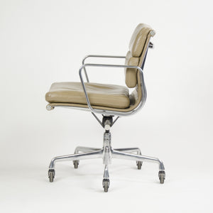 SOLD Herman Miller Eames Soft Pad Aluminum Group Chair Tan Leather 2000's 1x Avail