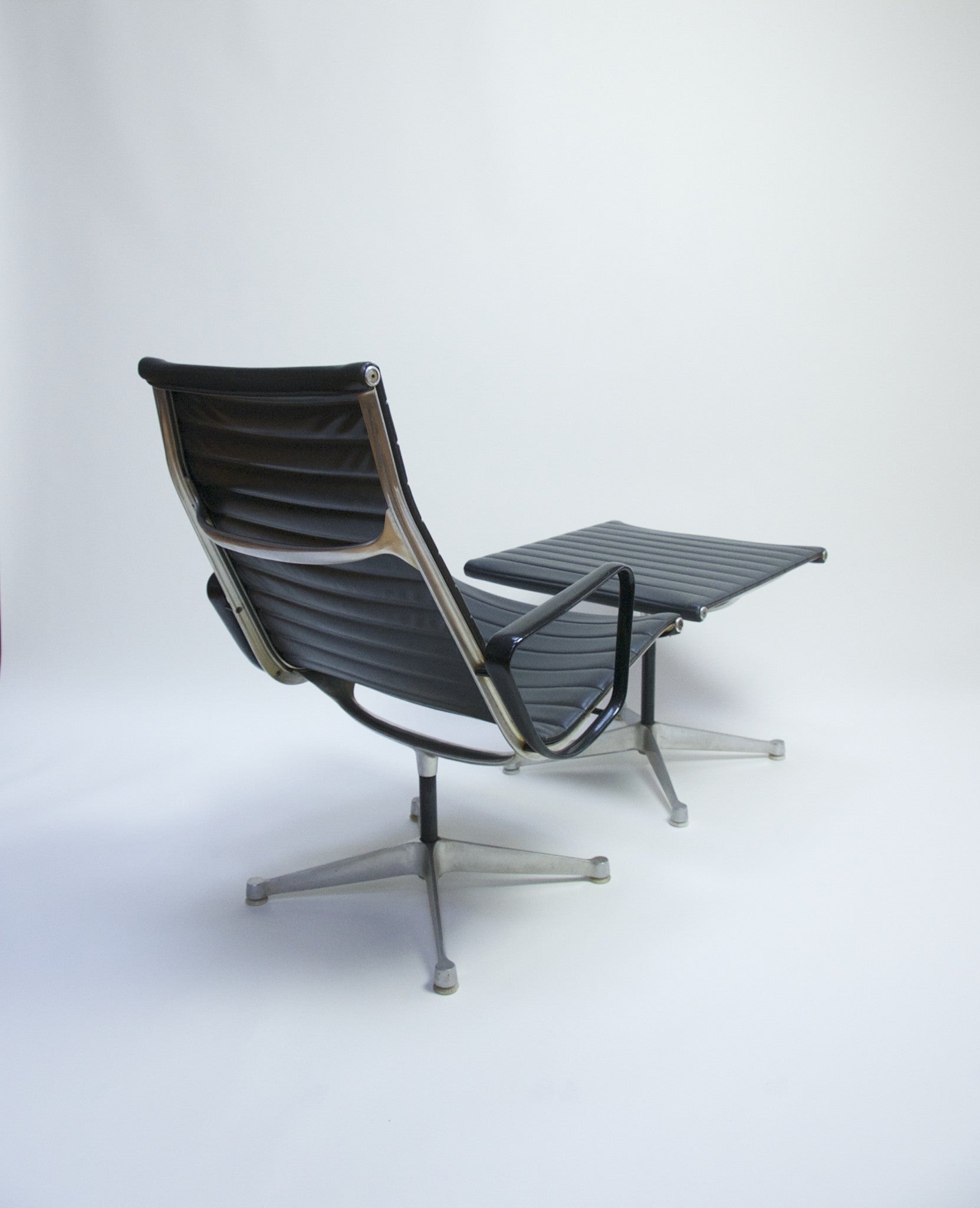SOLD Eames Aluminum Group Lounge Chair and Ottoman