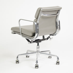 SOLD Herman Miller Eames Soft Pad Aluminum Group Chair Light Gray Leather 2013