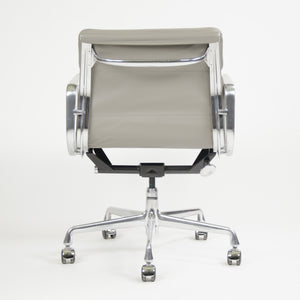 SOLD Herman Miller Eames Soft Pad Aluminum Group Chair Light Gray Leather 2013