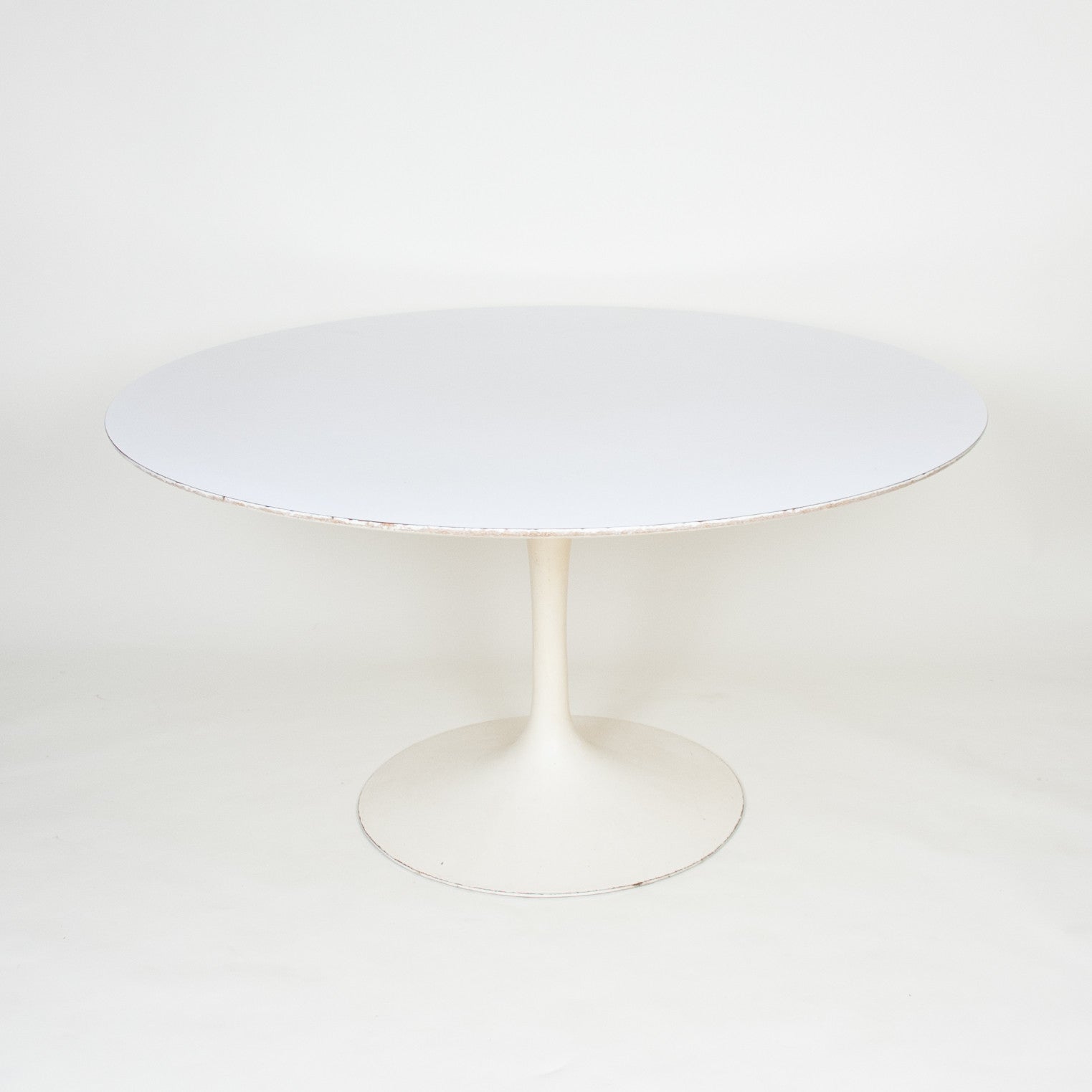 SOLD Eero Saarinen For Knoll 54 Inch Tulip Conference / Dining Table with 4 Tulip Arm Chairs 1960's Vintage