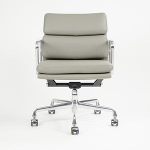 SOLD 2011 Herman Miller Eames Aluminum Group Soft Pad Desk Chair in Grey Leather 8x Available