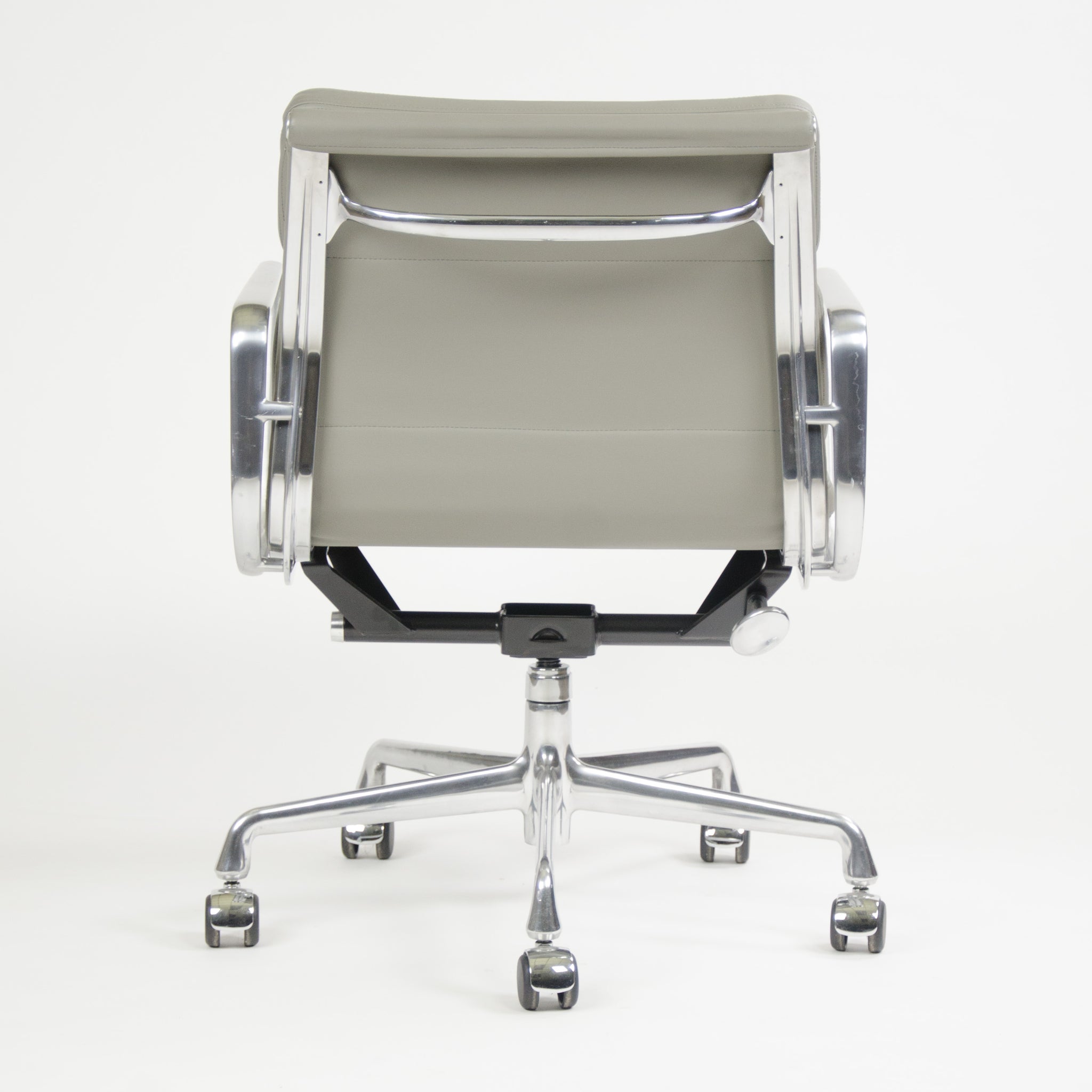 SOLD 2011 Herman Miller Eames Aluminum Group Soft Pad Desk Chair in Grey Leather 8x Available