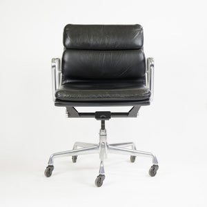 SOLD 2006 Eames Soft Pad Management Chair by Charles and Ray Eames for Herman Miller in Black Leather 12+ Available