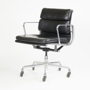 SOLD 2006 Eames Soft Pad Management Chair by Charles and Ray Eames for Herman Miller in Black Leather 12+ Available