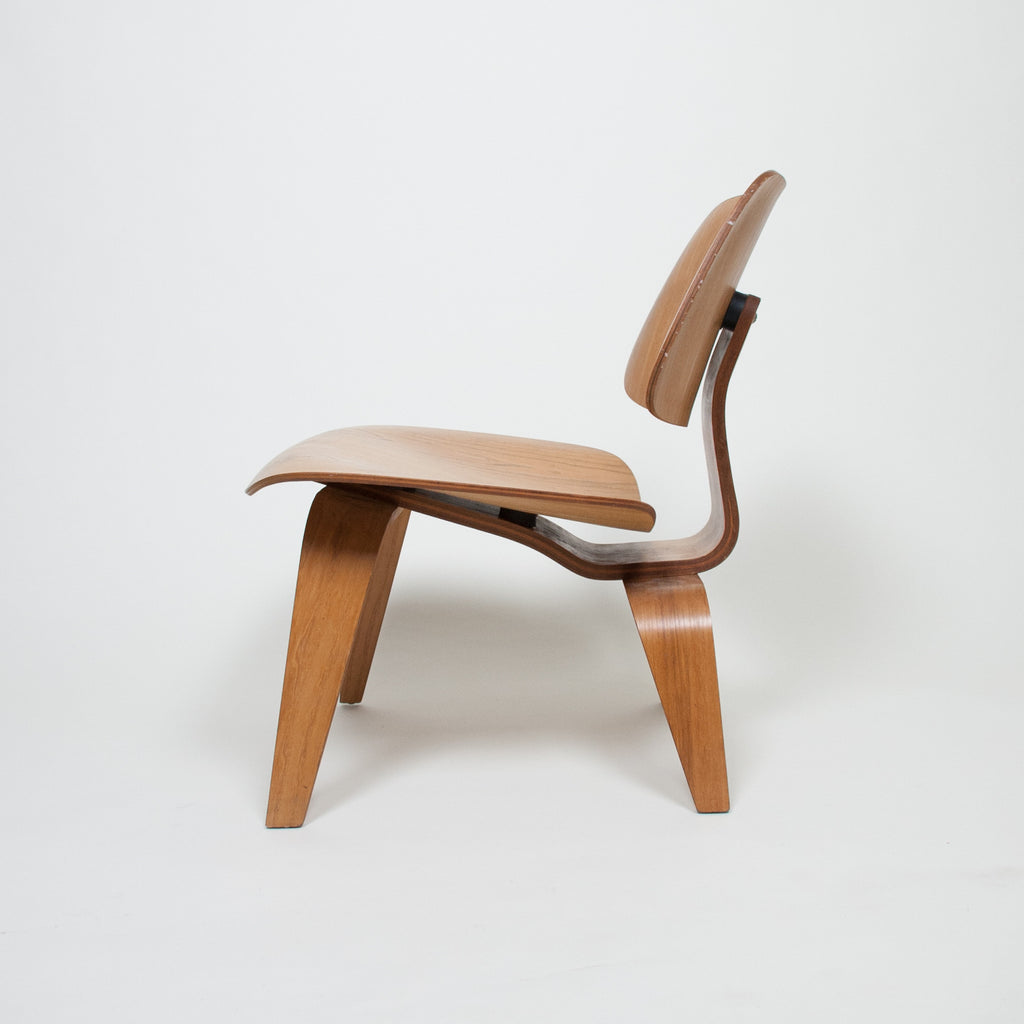SOLD Eames Herman Miller Early 1950's LCW Plywood Lounge Chair Original Calico Ash