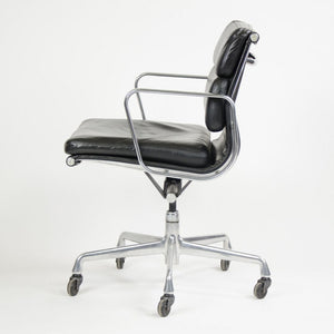 SOLD 2006 Eames Soft Pad Management Chair by Charles and Ray Eames for Herman Miller in Black Leather 12+ Available