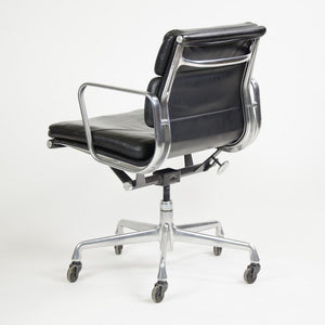 SOLD 2006 Eames Soft Pad Management Chair by Charles and Ray Eames for Herman Miller in Black Leather 12+ Available