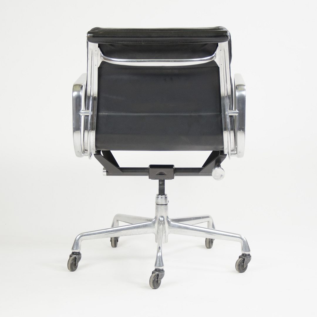 2006 Eames Soft Pad Management Chair by Charles and Ray Eames for Herman Miller in Black Leather 12+ Available