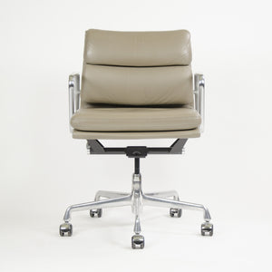 SOLD Herman Miller Eames Soft Pad Aluminum Group Chair Dark Tan Leather 2007