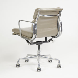 SOLD Herman Miller Eames Soft Pad Aluminum Group Chair Dark Tan Leather 2007