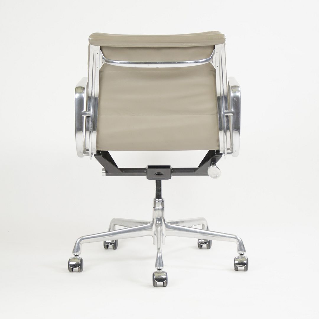SOLD 2007 Eames Soft Pad Management Chair by Charles and Ray Eames for Herman Miller in Greige Leather 12+ Available