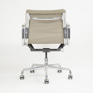 SOLD 2007 Eames Soft Pad Management Chair by Charles and Ray Eames for Herman Miller in Greige Leather 12+ Available