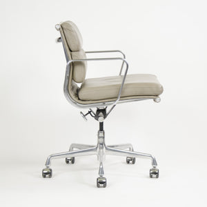 SOLD Herman Miller Eames Soft Pad Aluminum Group Chair Dark Tan Leather 2007