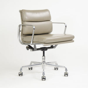SOLD 2007 Eames Soft Pad Management Chair by Charles and Ray Eames for Herman Miller in Greige Leather 12+ Available