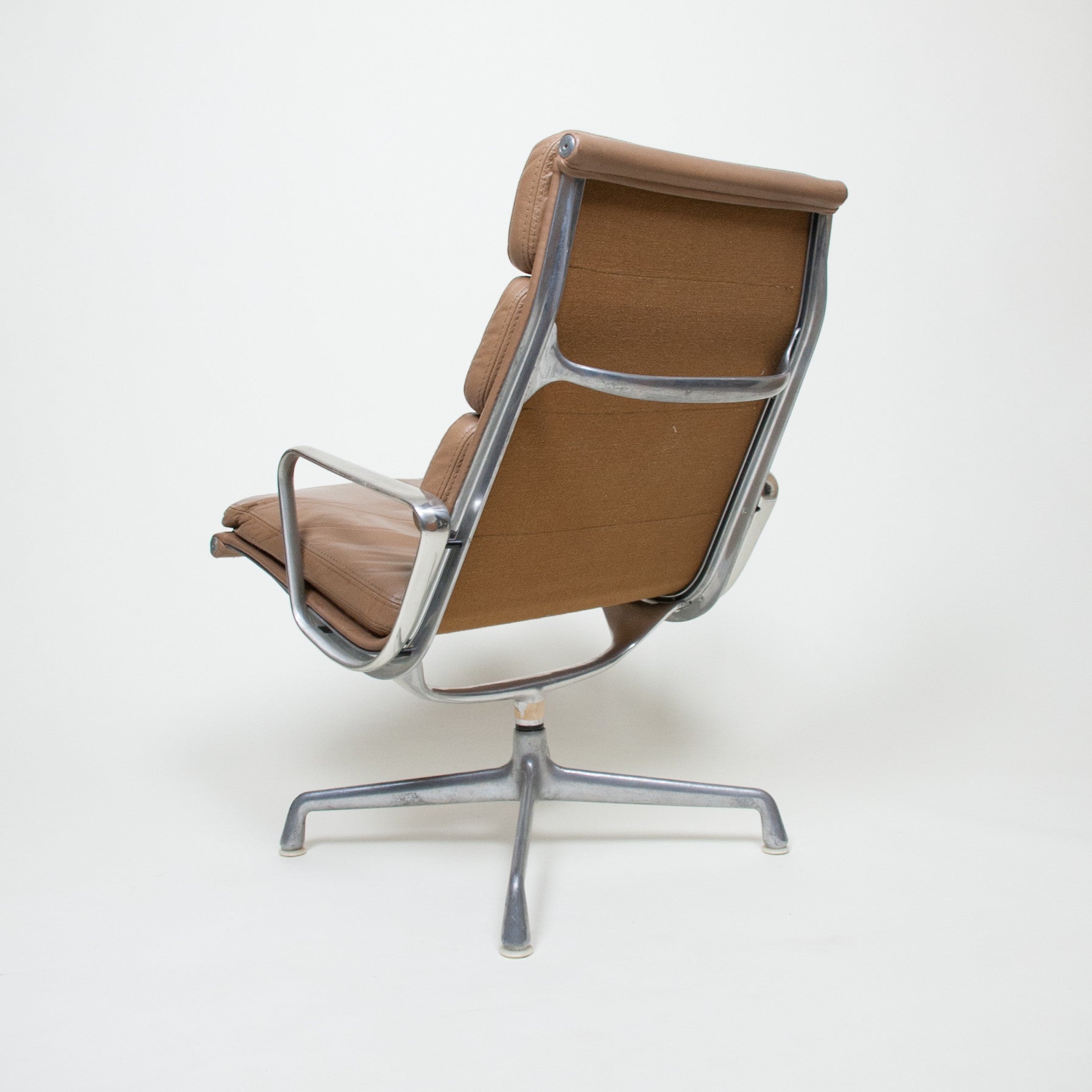 SOLD Eames Herman Miller Soft Pad Lounge Chair Tan Leather