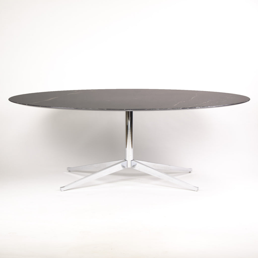 SOLD Florence Knoll 78 in Black Marble Dining Conference Table 2007 2x Available