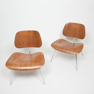 SOLD Rare Pair Of Eames Herman Miller 1970s Ash LCM Lounge Chairs