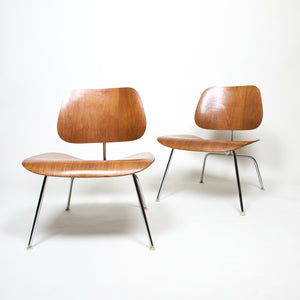 SOLD Rare Pair Of Eames Herman Miller 1970s Ash LCM Lounge Chairs