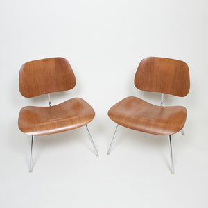 SOLD Rare Pair Of Eames Herman Miller 1970s Ash LCM Lounge Chairs
