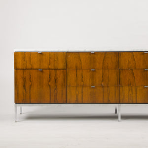 SOLD 1960's Florence Knoll Vintage Rosewood and Marble Credenza